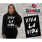 Blusa Feminina Coldplay Manga Longa com Capuz - Viva La Vida - Rock - Alternativo - Geeko