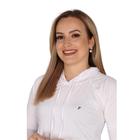 Blusa Feminina Com Capuz E Encaixe Para Dedo Proteção Uv50+ Branco