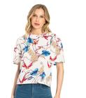 Blusa Feminina com Transparência Rovitex Azul