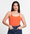 Blusa Feminina de Alças Básica Rovitex Laranja