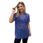 Blusa Feminina de Tule Transparente Academia Fitness Manga Curta