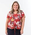 Blusa Feminina Detalhe Na Barra Para Amarrar Nó Plus Size - Rovitex