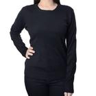 Blusa Feminina Facinelli City Lady Tricot Plus Size Preta - 658058