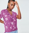Blusa Feminina Flores Rovitex Rosa
