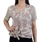 Blusa Feminina Gatos e Atos Malha Vis Crepe Bege - G2413