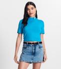 Blusa Feminina Gola Alta Select Azul