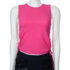 Blusa Feminina Lado Avesso Cropped Canelado Rosa Pitaia L119