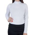 Blusa Feminina LZT Cropped Gola Alta Branco - 9003