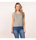 Blusa feminina m/c via tricot r.880 regata fangue lurex