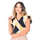 Blusa Feminina Manga Curta Estampada em Viscose TM GG