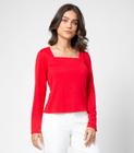 Blusa Feminina Manga Longa Rovitex Vermelho