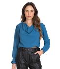 Blusa Feminina Manga Longa Select Azul