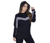 Blusa Feminina Moletom Flanelado Casaco Fechado Detalhe Faixa Orbis.