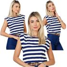 Blusa Feminina Muscle Tee Ombreira Azul Marinho Tamanho Único