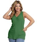 Blusa Feminina Plus Size Canelada Secret Glam Verde