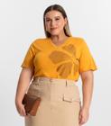 Blusa Feminina Plus Size Manga Evasê Secret Glam Amarelo