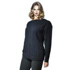 Blusa Feminina Plus Size Tam Grande Lã Tricot De Frio 241A