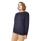 Blusa Feminina Plus Size Tam Grande Lã Tricot De Frio 405