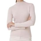 Blusa Feminina Seiki Tricot Gola Alta Bege Areia - 83040