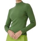 Blusa Feminina Seiki Tricot Gola Alta Verde Floresta - 83040