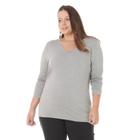 Blusa Feminina Sofia Plus Size Decote V 1129