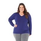 Blusa Feminina Sofia Plus Size Decote V 1129