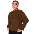 Blusa Feminina Trico Frio Inverno Manga Fofa