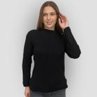 Blusa Feminina Tricô Manga Longa Crochê Macia Look Moderno Inverno Casual