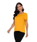 Blusa Feminina Viscotorcion Com Bolso Rovitex Amarelo