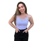 Blusa Feminino Ribana Alça Fina com Renda 68850 - Malwee