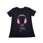 Blusa Fone de Ouvido Música Camiseta Baby Look Sfm956