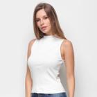 Blusa Hering Gola Alta Canelada Feminina