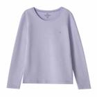 Blusa Hering Infantil Básica Menina Manga Longa Lilás