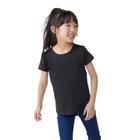 Blusa Hering Kids Básica Infantil Menina Gola Redonda Preto