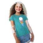 Blusa Hering Kids Menina Estampada Manga Curta 5CHA Verde