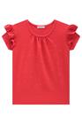 Blusa Infantil em Cotton Manga Babadinho e Aplique de Strass Pricess by Infanti