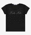 Blusa Infantil Em Ribana Trick Nick Preto