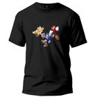 Blusa Infantil Estampa Turma Sonic Filme Camiseta Manga Curta