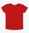 Blusa Infantil Feminina Em Ribana Trick Nick Vermelho