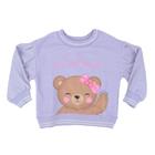 Blusa Infantil Feminina Kukiê Moletom ML Lilás - 70510