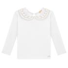 Blusa Infantil Feminina Milon em Cotton na cor Branca
