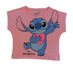 Blusa Infantil Feminina Sem Cava Lilo & Stitch Fakini