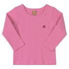 Blusa Infantil Manga Longa em Cotton Rosa Up Baby