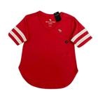 Blusa Infantil Menina Basica Vermelha Abercrombie Kids