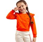 Blusa Infantil Menina em Molecotton Peluciado com Detalhes