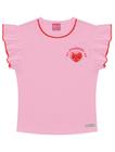 Blusa Infantil Menina Strawberry Rosa Cinti