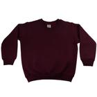 Blusa Infantil Moletom Flanelado Bordo Punho Basico 1 A 3 Anos Unissex Frio Inverno