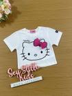 Blusa Infantil Momi Verão Hello Kitty Laço