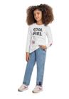 Blusa Infantil para Menina com Manga Longa em Malha Botonê Gloss