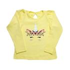 Blusa Infantil Unicórnio Amarela